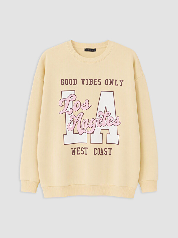 LCW ECO Baskılı Kadın Kalın Sweatshirt