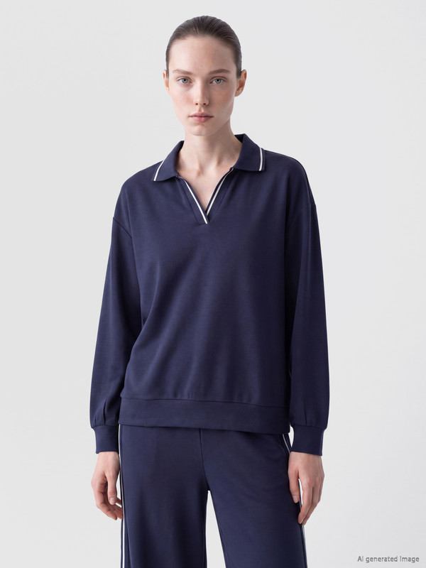 LCW Comfort Ženska dukserica s polo kragnom, mekani dodir