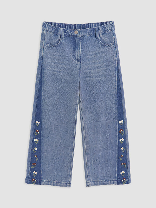 LCW Kids Regular Fit Embroidered Girls' Jeans