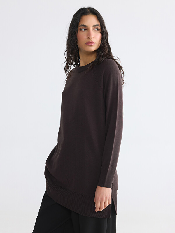 LCW Modest Bisiklet Yaka Kadın Triko Tunik