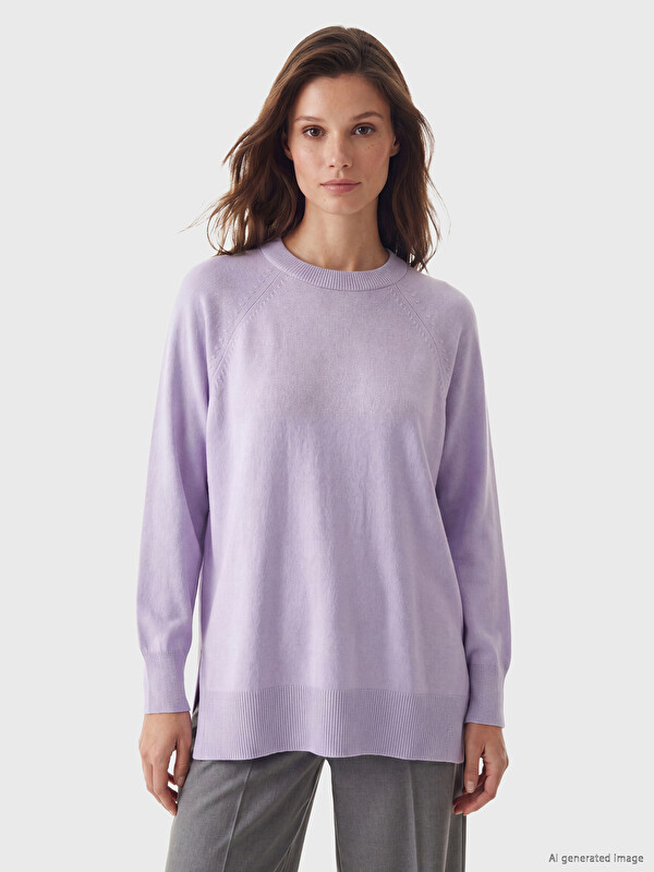 LCW Modest Bisiklet Yaka Kadın Triko Tunik