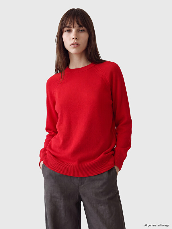 LCW Modest Crew Neck Women's Knitwear Tunic