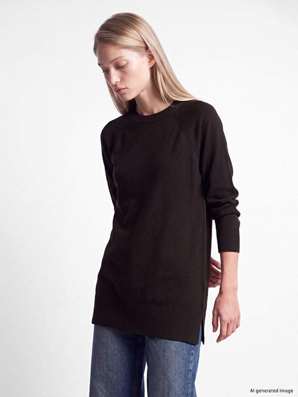 LCW Modest Crew Neck Women's Knitwear Tunic