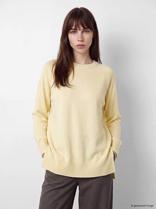 LCW Modest Bisiklet Yaka Kadın Triko Tunik