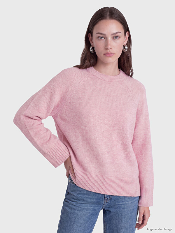 LCW Modest Crew Neck Women's Knitwear Sweater