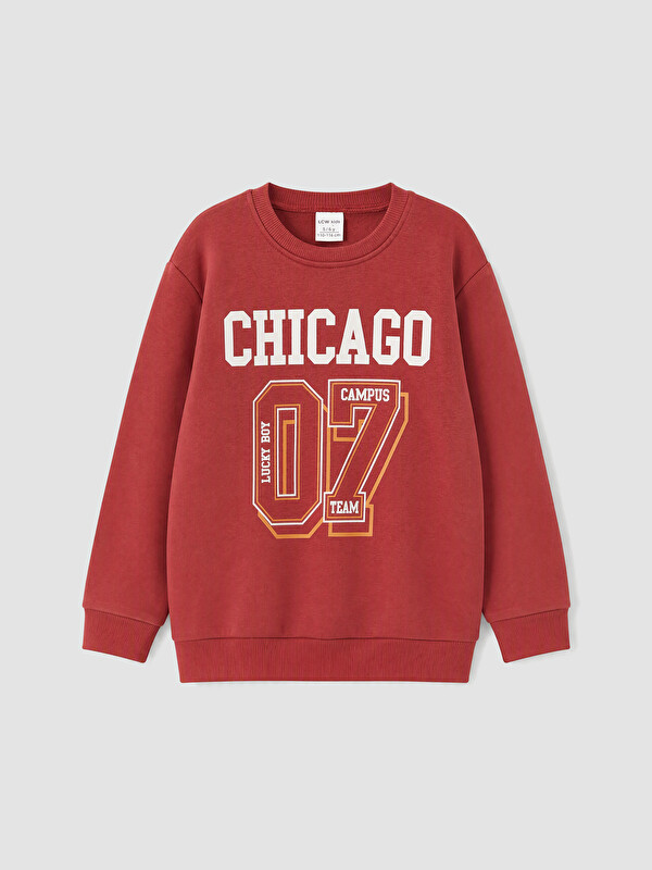 LCW Kids Printed Boys' Thick Sweatshirt