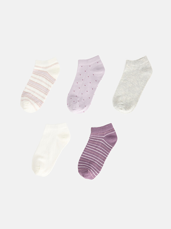 LCW DREAM Patterned Women's Trainer Socks 5 Pack