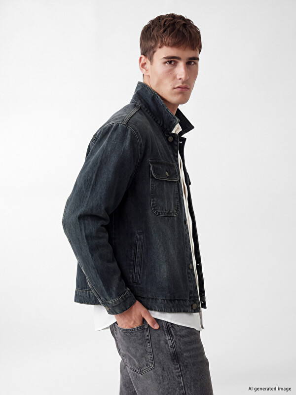 LCW Jeans Relax Fit Erkek Jean Ceket
