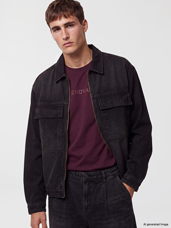 LCW Jeans Loose Fit Erkek Jean Ceket