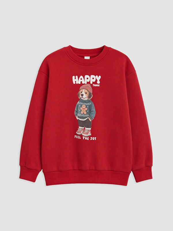 LCW Kids Printed Boys' Thick Sweatshirt