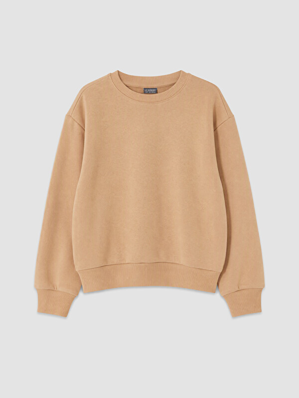 LC WAIKIKI Bisiklet Yaka Kız Çocuk Sweatshirt