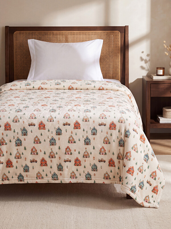 LCW HOME Yılbaşı Temalı Tek Kişilik Battaniye 150x200 cm