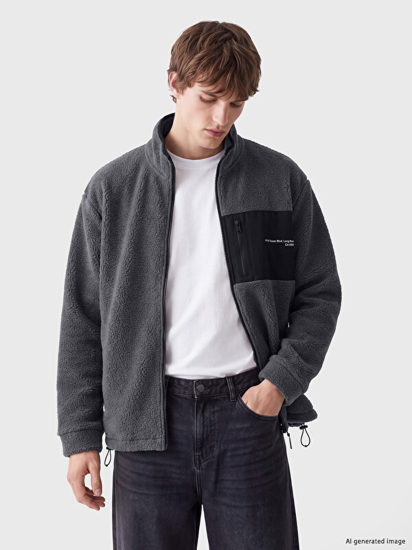 XSIDE Mock Neck Men's Zip-Up Sweatshirt