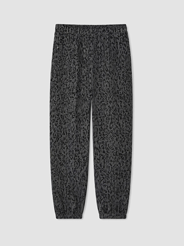 LC WAIKIKI Beli Lastikli Desenli Kız Çocuk Jogger Eşofman Altı