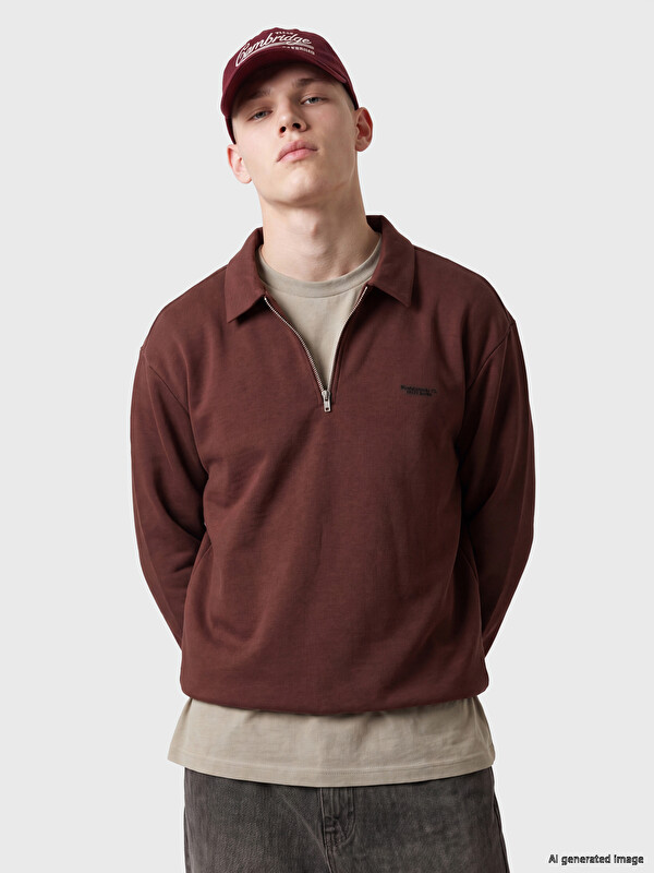 XSIDE Man Bordeaux Sweatshirt
