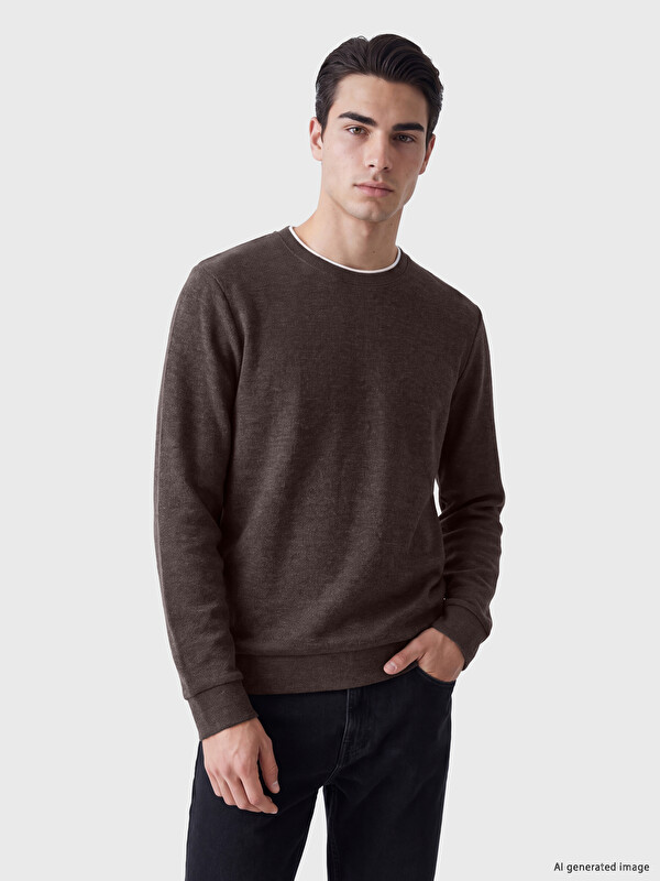 LCWAIKIKI Classic Crew Neck Men's Sweatshirt
