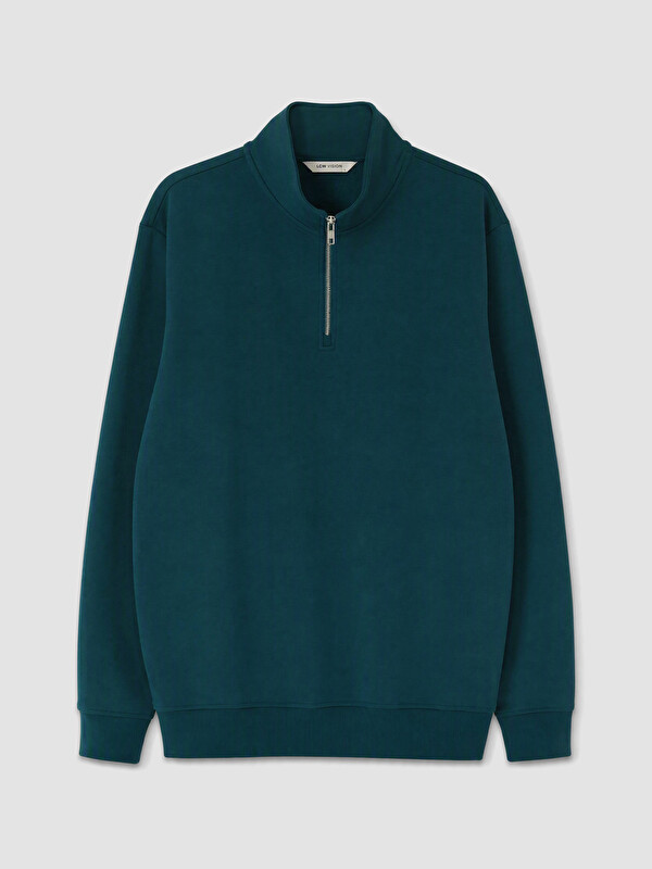LCW Vision Mock Neck Men's Thick Sweatshirt