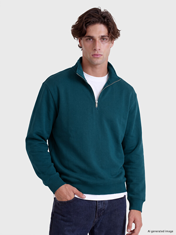 LCW Vision Mock Neck Men's Sweatshirt
