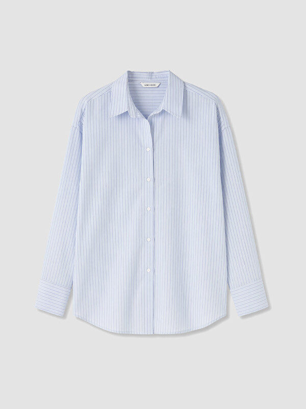 LCW Vision Striped Oversize Poplin Women's Shirt