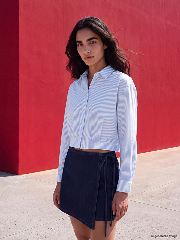 LCW Vision Striped Oxford Women's Shirt