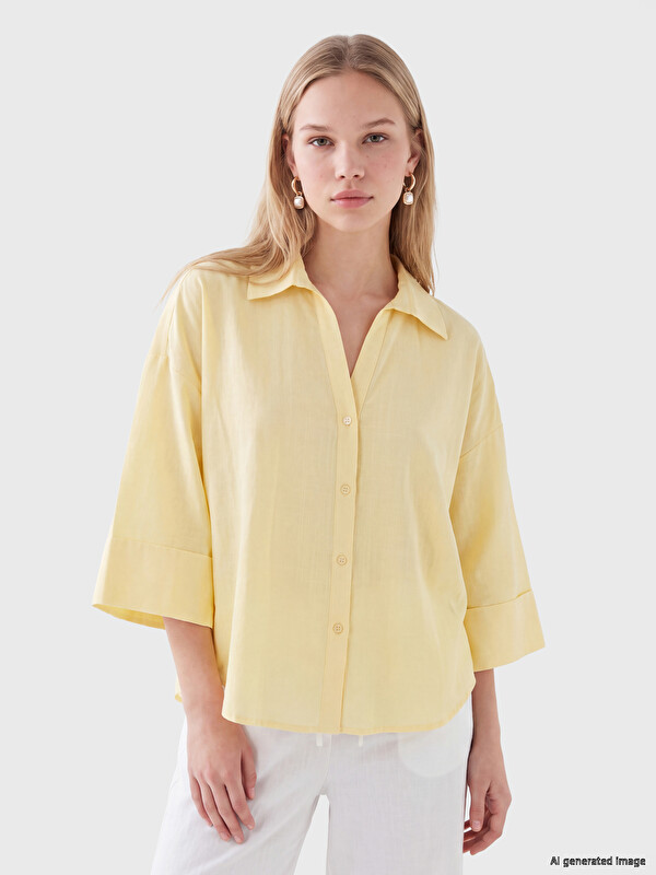 LCW Vision 3/4 Sleeved Women's Shirt