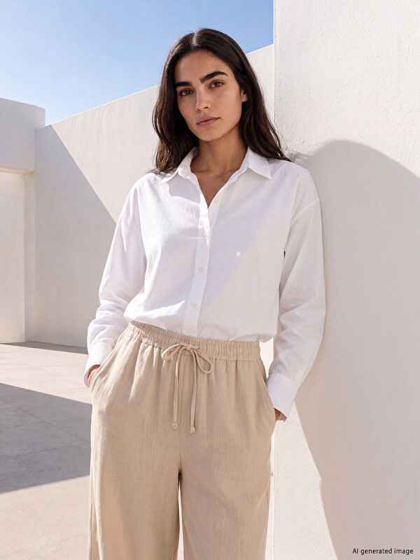LCW Vision Oversize Poplin Women's Shirt