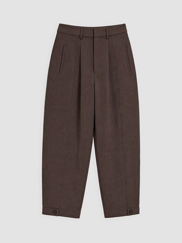 LCW Vision Loose Fit Women's Pleated Fabric Trousers