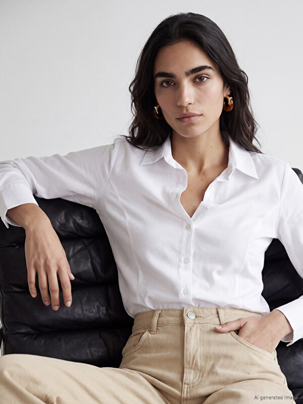 LCW Vision %100 Cotton Women's Shirt