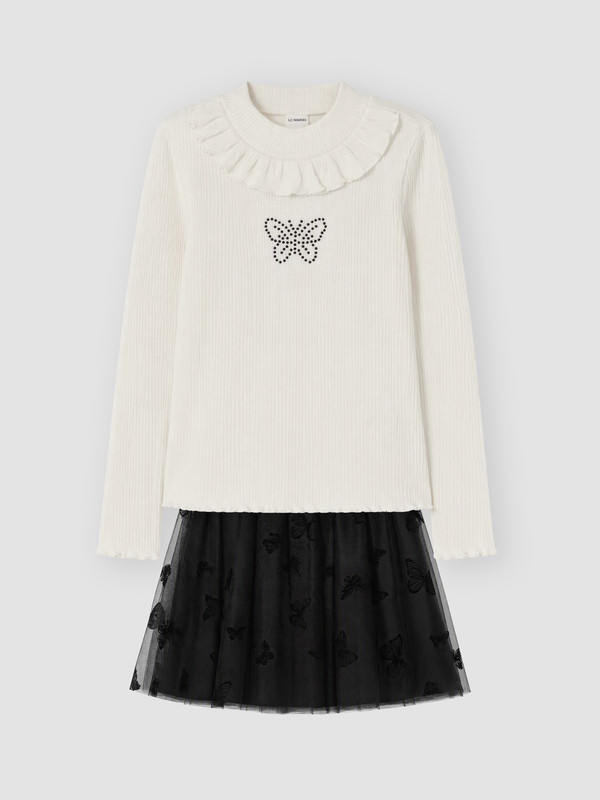 LCW Kids Ruffled Girls' Skirted Set