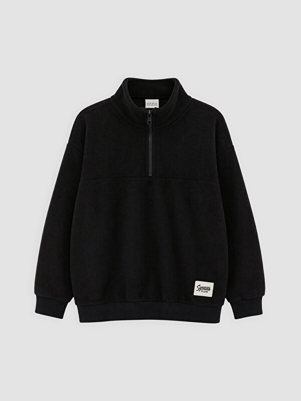 LCW Kids Dik Yaka Erkek Çocuk Polar Sweatshirt