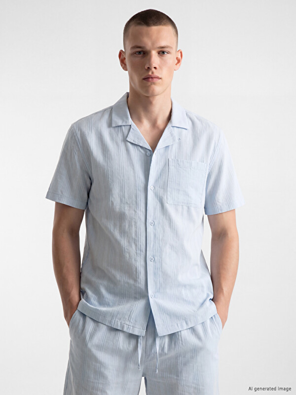 XSIDE Man Blue Shirt