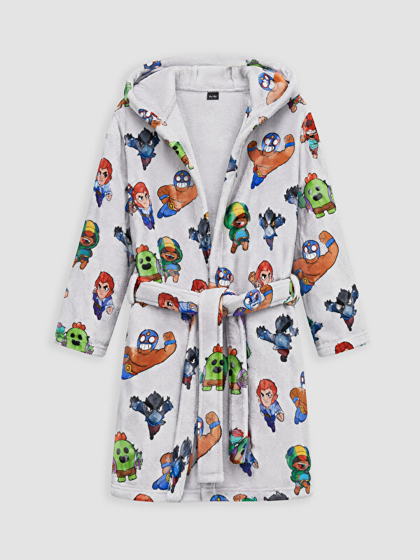 LCW HOME Brawl Stars Patterned Men's Kids' Bathrobe