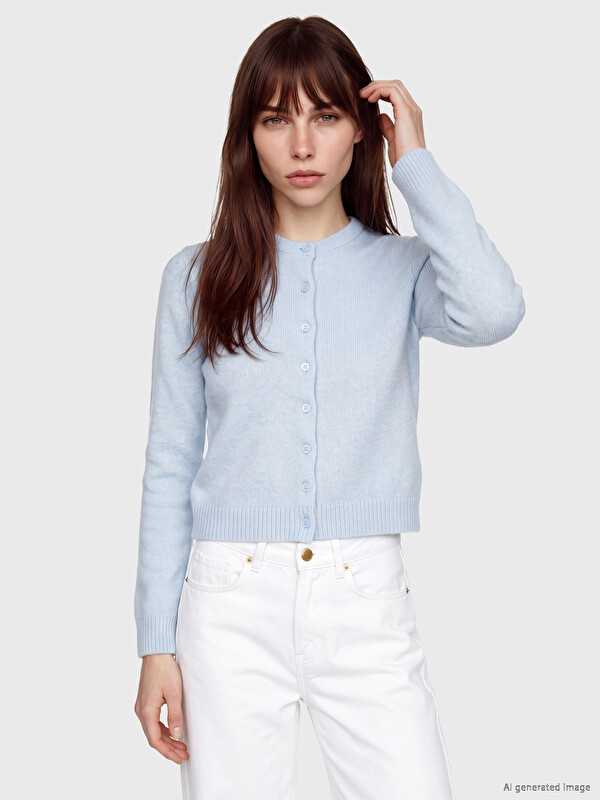 LCW Vision Crew Neck Women's Knitwear Cardigan