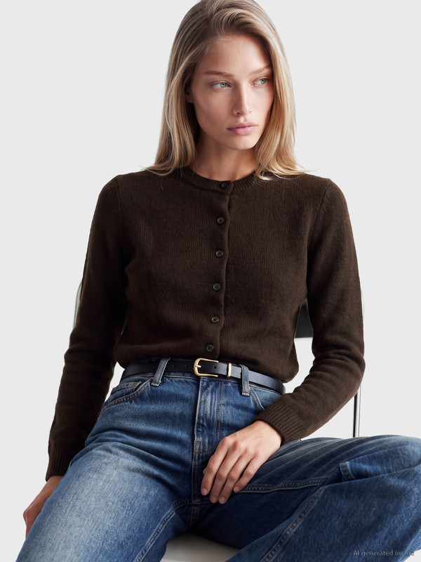 LCW Vision Crew Neck Women's Knitwear Cardigan