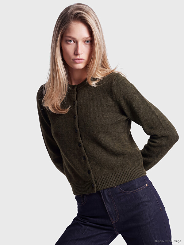 LCW Vision Crew Neck Women's Knitwear Cardigan