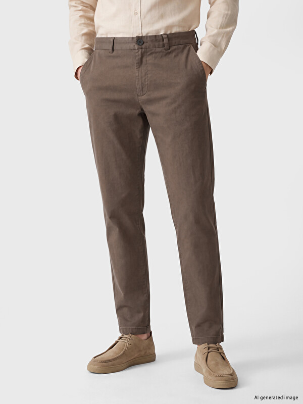 SOUTHBLUE Pantaloni Bărbați Regular Fit din Gabardină