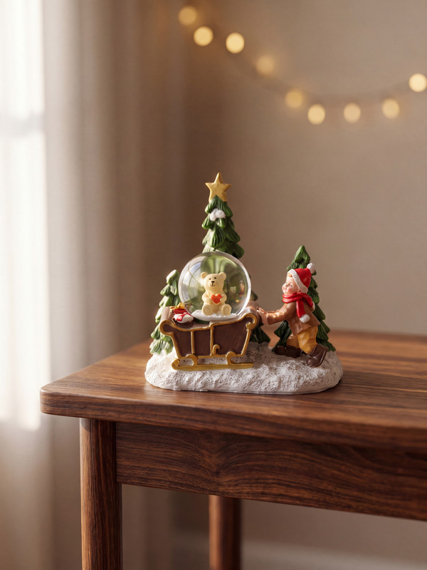 LCW HOME New Year Village Snow Globe