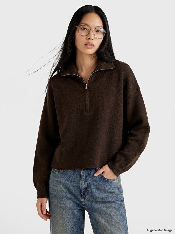 XSIDE Woman Brown Sweater