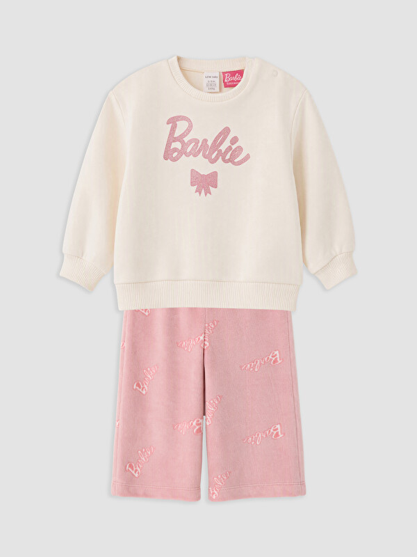 LCW baby طقم بنات رضع مطبوع من Barbie