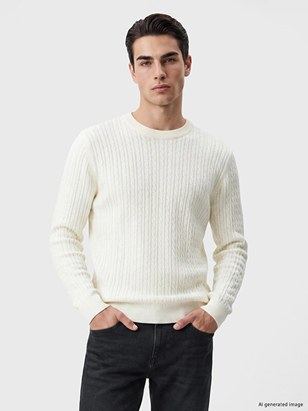LCW ECO Crew Neck Men's Knitwear Sweater