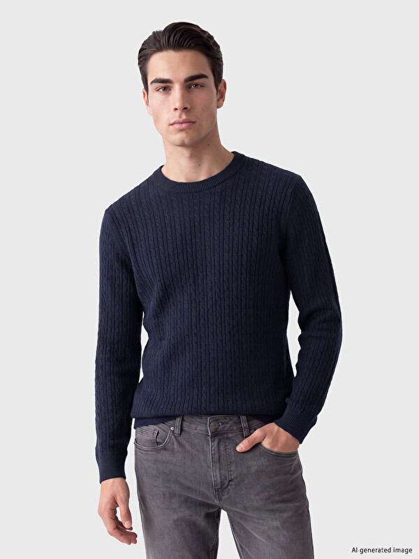 LCW ECO Crew Neck Men's Knitwear Sweater