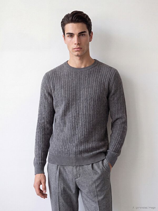 LCW ECO Crew Neck Men's Knitwear Sweater