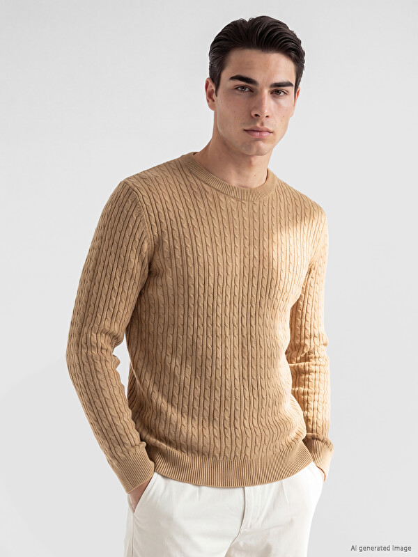 LCW ECO Crew Neck Men's Knitwear Sweater