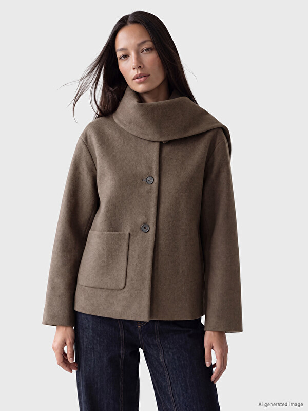 LCW EVERYDAY Scarf Women's Cachet Coat
