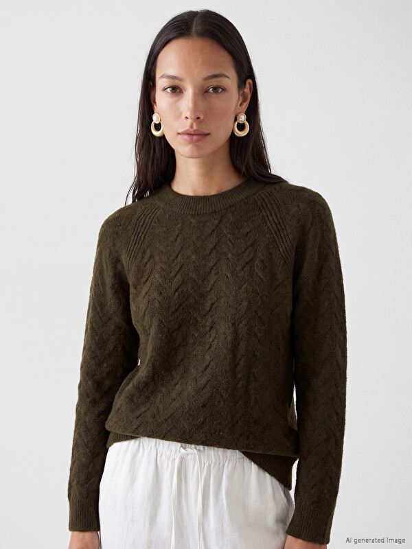 LCW EVERYDAY Crew Neck Patterned Women's Knitwear Sweater