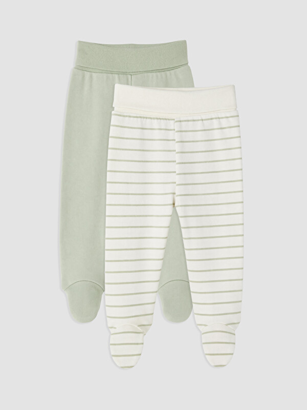 LCW baby 2 Pack Baby Boys' with Booties Trousers