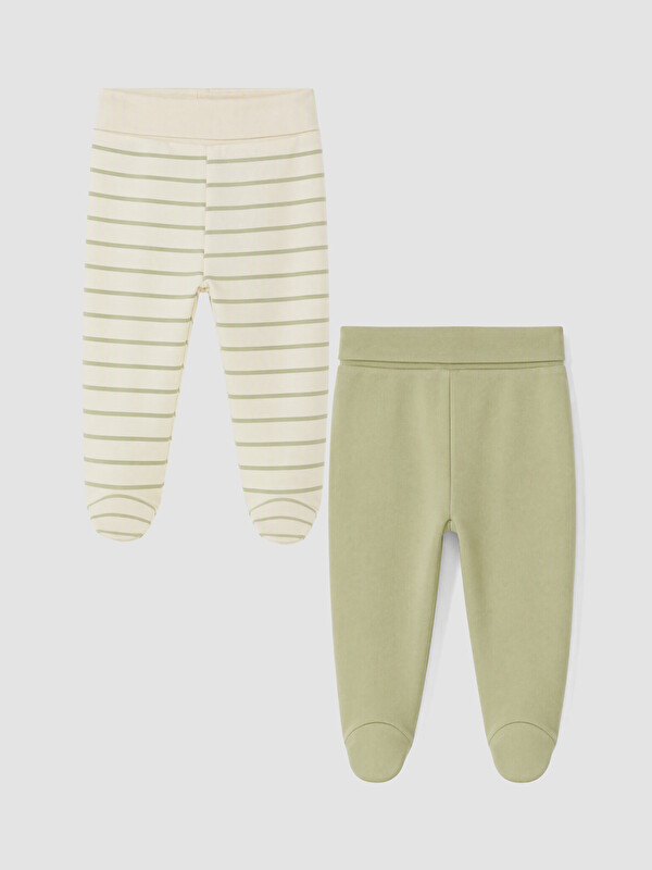 LCW baby 2 Pack Baby Boys' with Booties Trousers