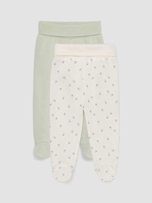 LCW baby Baby Girls' 2 Pack Footed Trousers