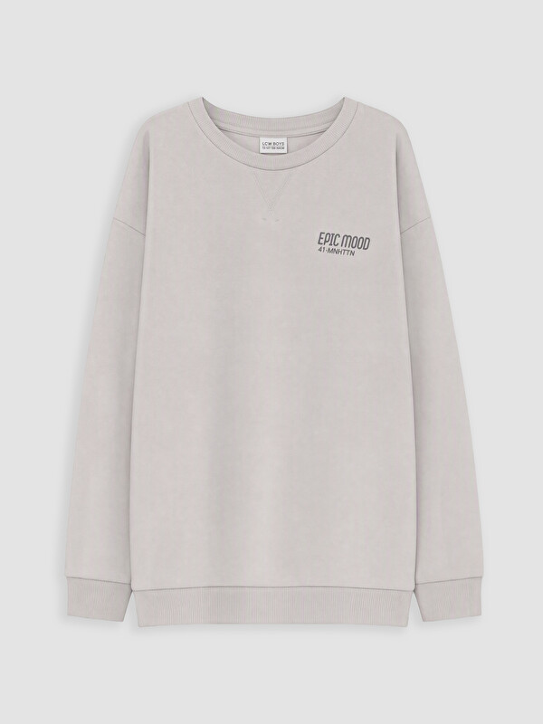 LCW Kids Crew Neck Printed Boys' Thick Sweatshirt