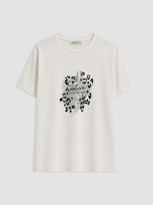 LCW EVERYDAY Printed %100 Cotton Women's T-Shirt